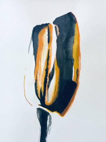 Flower, 2018 watercolour and ink on paper 80x50